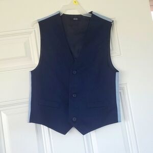 Izod size 12 formal vest navy front and light blue back